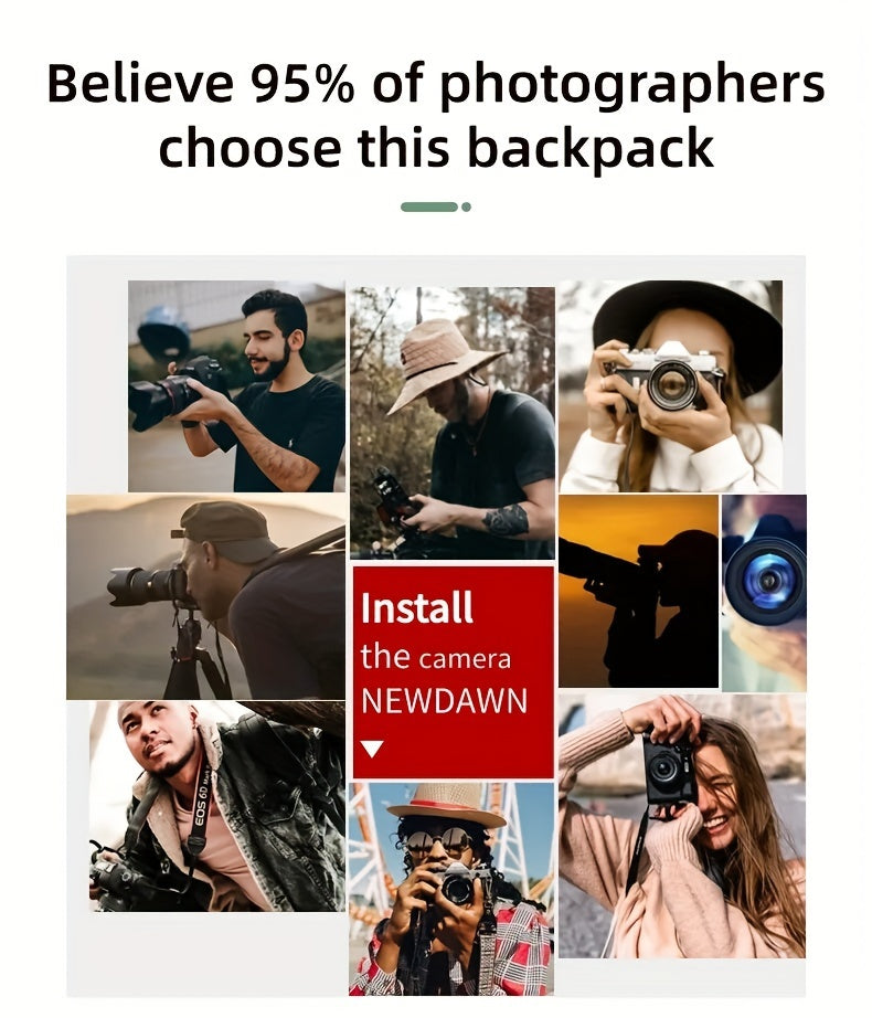 Camera Backpack Bag Professional for DSLR/SLR Mirrorless Camera Waterproof, Camera Case Compatible for Sony Canon Nikon