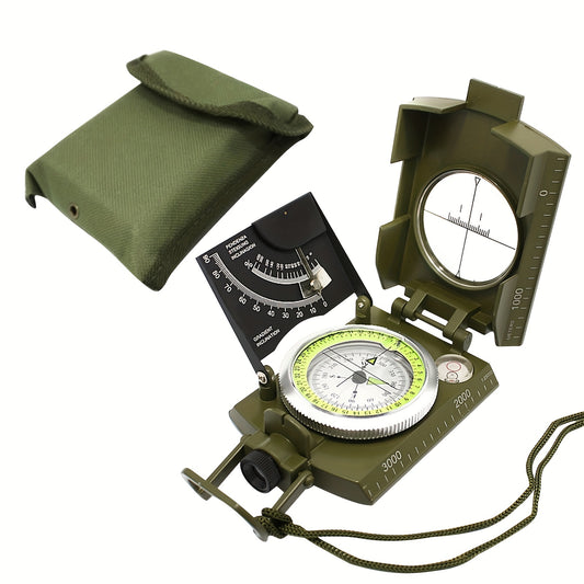 Multifunctional Luminous Dial Waterproof Anti-fog Accurate Military Compass For Hiking Camp
