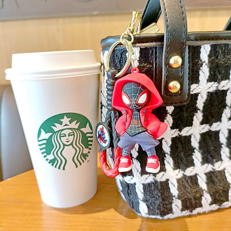 Marvel Spider-Man keychain cartoon comic book Avengers series keyring cool keychain Widget friend gifts