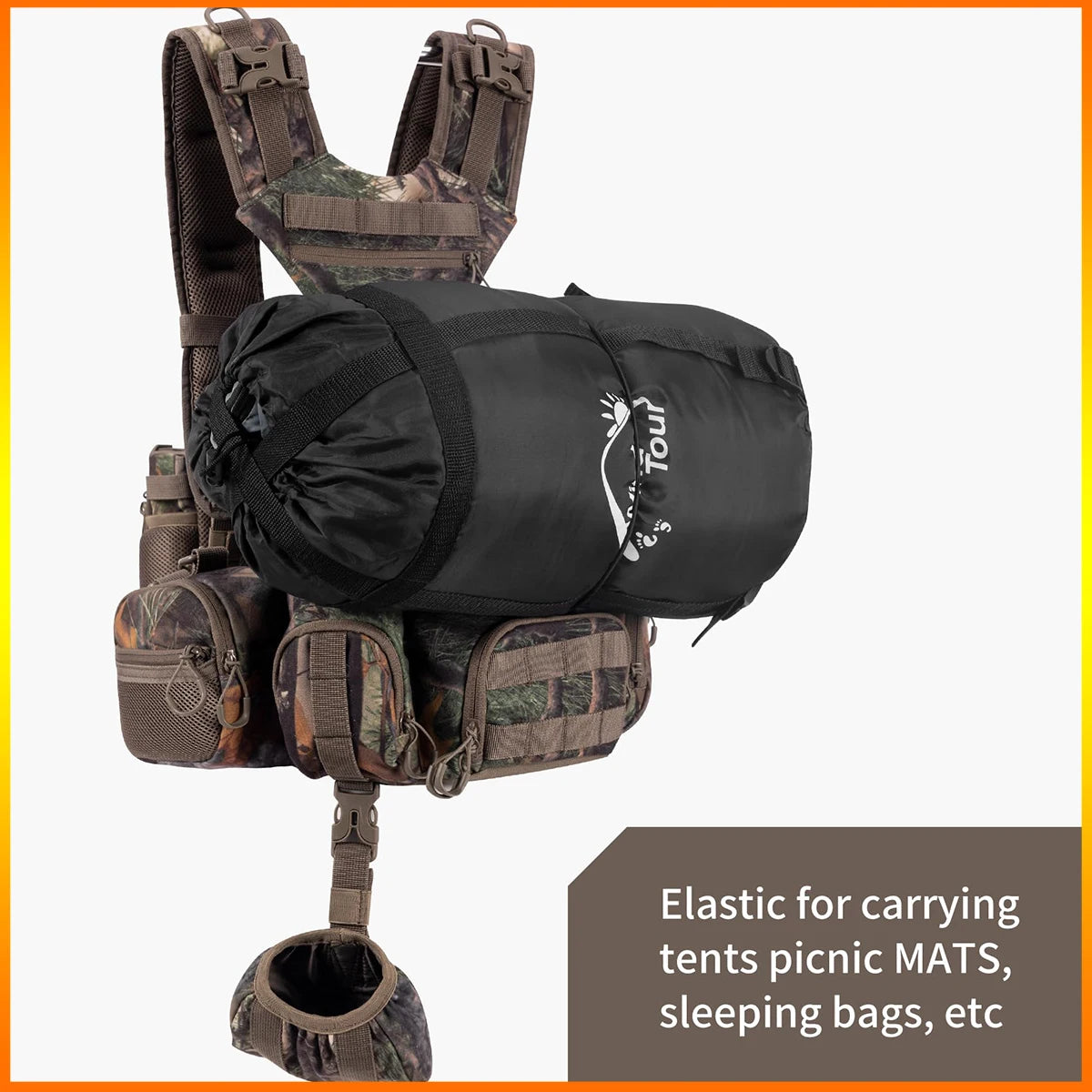 Hunting Backpack Hunting Fanny Pack with Harness Pouch Turkey Hunting fanny Harness houlder-Supported Waist pack for Bow Rifle