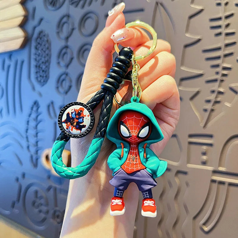 Marvel Spider-Man keychain cartoon comic book Avengers series keyring cool keychain Widget friend gifts