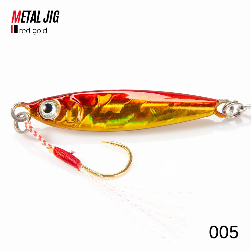 Hunthouse New Metal Cast Lure Fishing Jig Spoon 15/25/30/45g Shore Casting Jigging Fish Sea Bass Fishing Lure Tackle