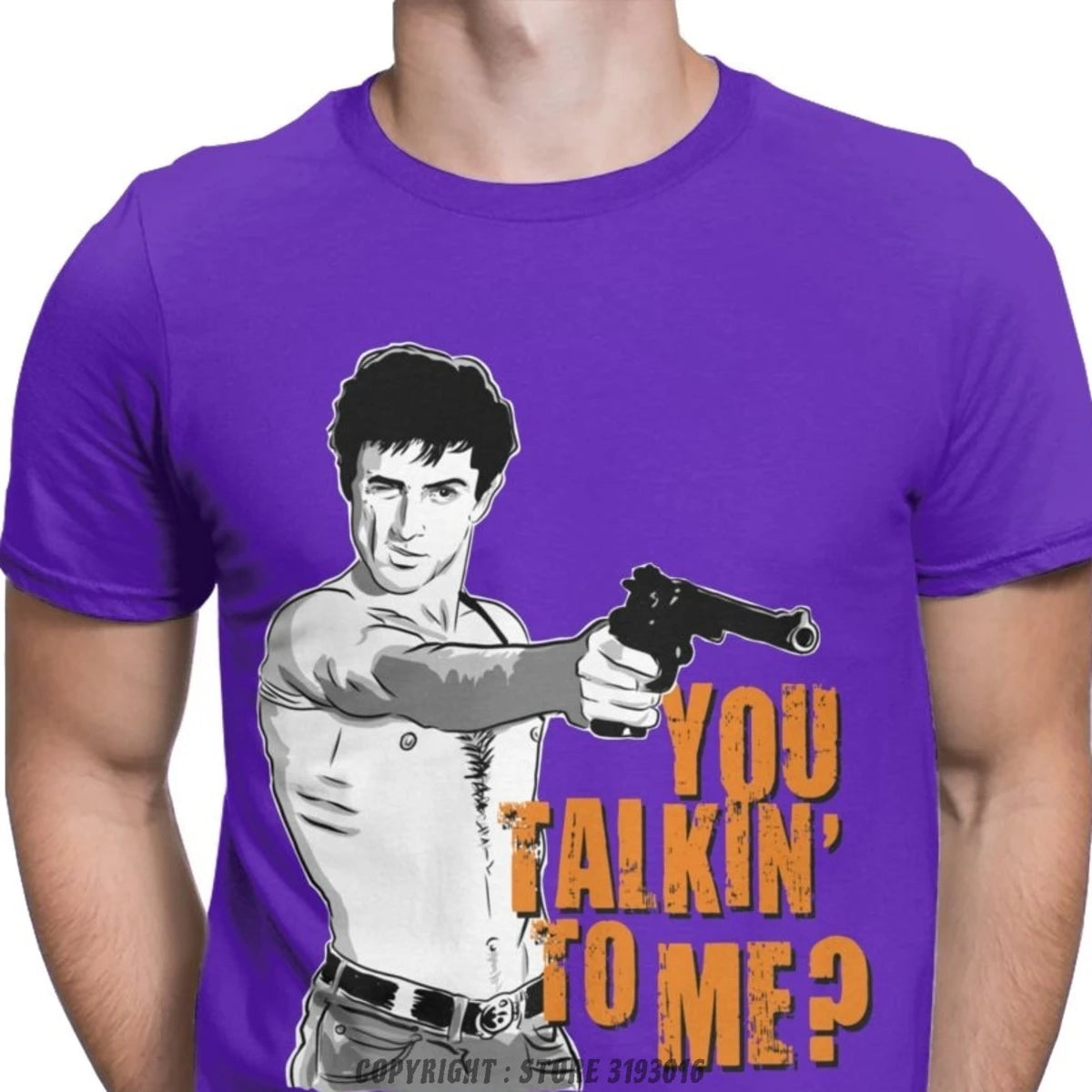 You Talkin' To Me Tshirts Men's Casual 3D T-Shirts Taxi Driver Robert De Niro Movie Christmas Tee Shirt Fast Ship Drop Ship