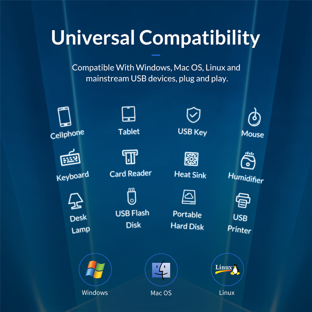 ORICO USB HUB USB 3.0 Hub Multi USB Splitter with QC Fast Charger 7/10/16 Port Multiple Expander USB 3.0 Hub with Switch for PC