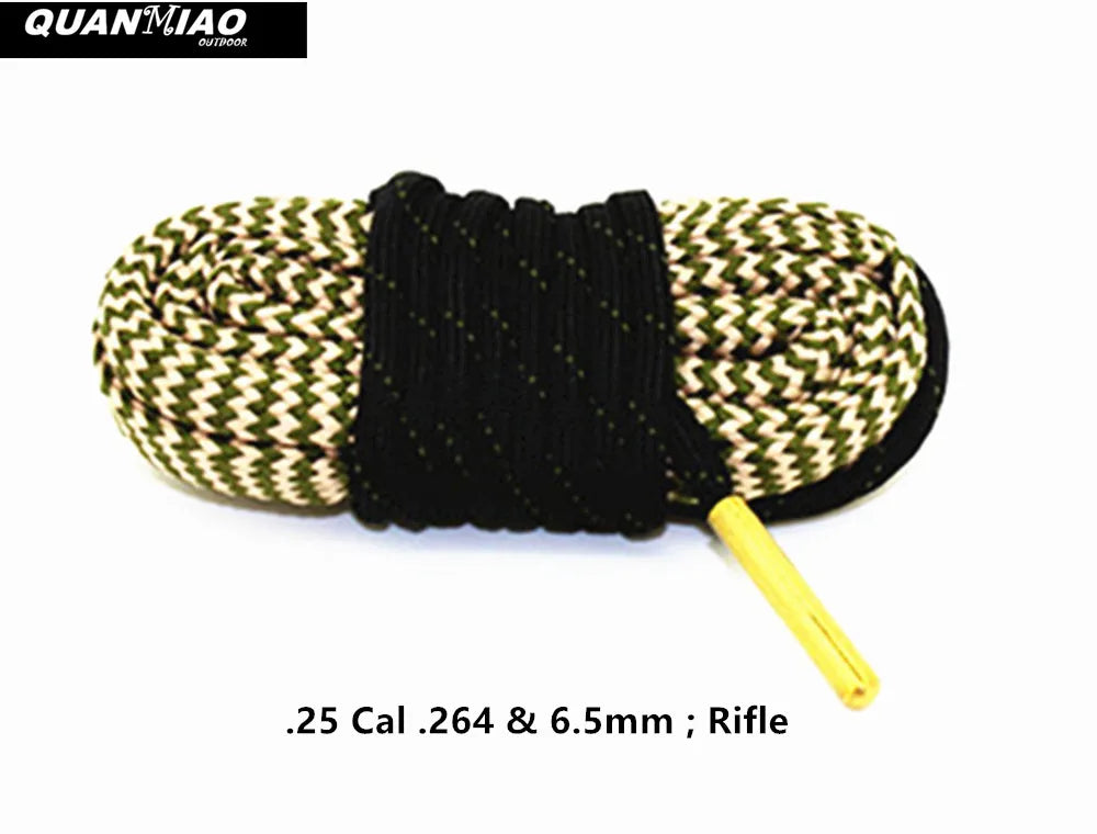 Hunting Gun Bore Cleaner .22 Cal.223 Cal.38 Cal& 5.56mm,7.62mm,12GA Rifle Cleaning Kit Tool Pistol Barrel Cal Rope Brush