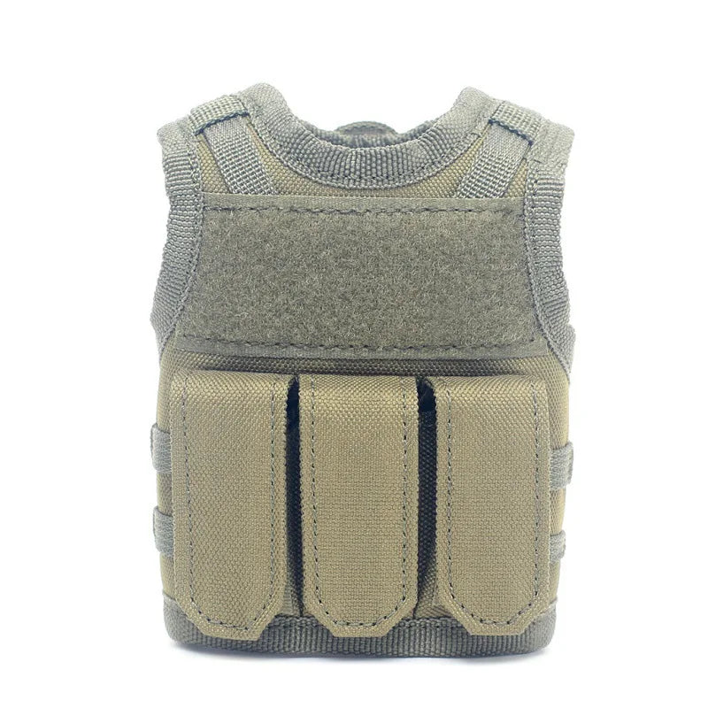 Tactical Beer Bottle Vest  Sports Mini Miniature Molle Vest Outdoor Upgraded Bottle Drink Set Adjustable Shoulder Straps