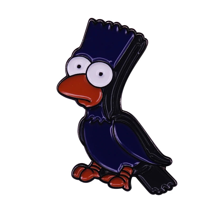 Bart Raven Enamel Pin Once upon a midnight dreary, while I pondered, weak and weary, Over many a quaint