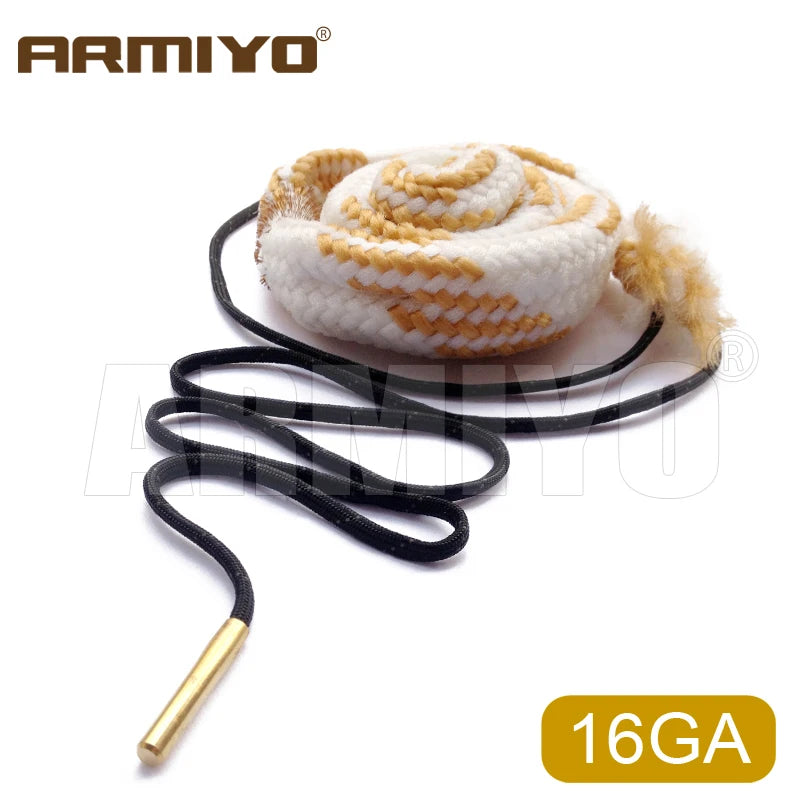 Armiyo .17Cal .22Cal .30Cal .38Cal .45Cal 12GA 20GA Barrel Cleaning Sling Bore Brush Clean Rope Hunting Accessories