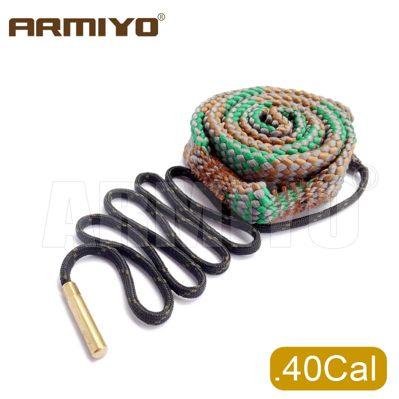 Armiyo .17Cal .22Cal .30Cal .38Cal .45Cal 12GA 20GA Barrel Cleaning Sling Bore Brush Clean Rope Hunting Accessories