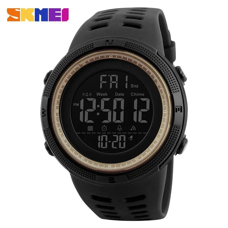 Fashion Mens Watches Pu Strap 48mm Digital Display Dial Quartz Watch Casual Business Wristwatches Designer Wristwatch