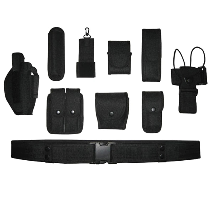 Tactical 10-in-1 Utility Tactical Belt with 9 Commonly Pouches 800D Nylon Fabric Heavy Duty Belt Security Military Hunting Gear