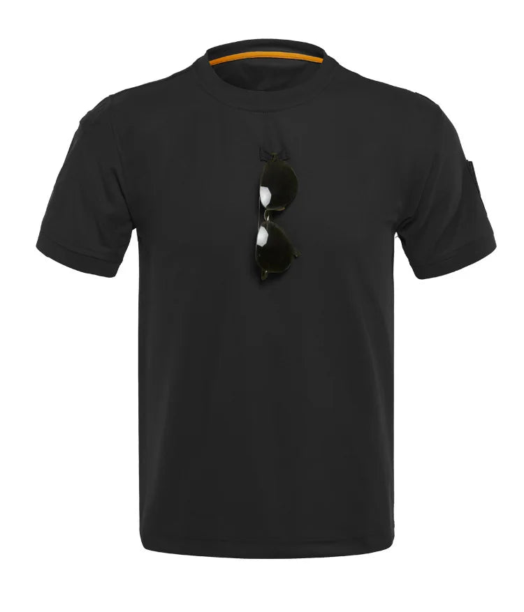 Tactical T-shirt Combat T Shirt Quick Dry Tees Men's Outdoor Hunting Camping Hiking O-Neck Lapel Short Sleeve
