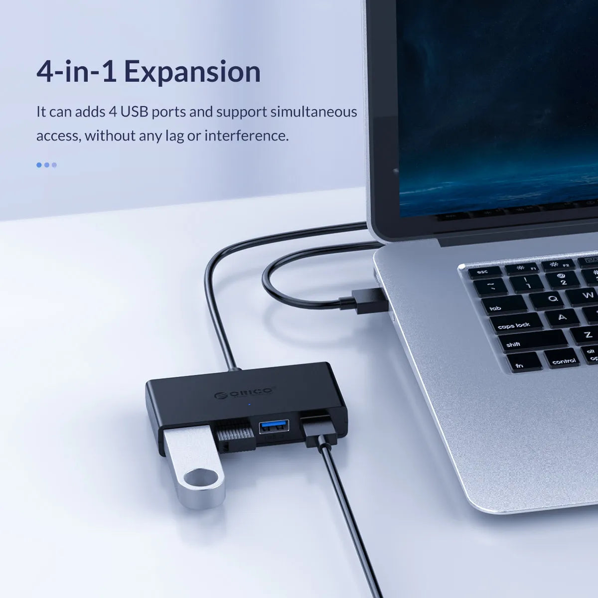 ORICO 4 Port USB 3.0 Splitter USB HUB With Micro USB Power Port Multiple High Speed OTG Adapter for Computer Laptop Accessories