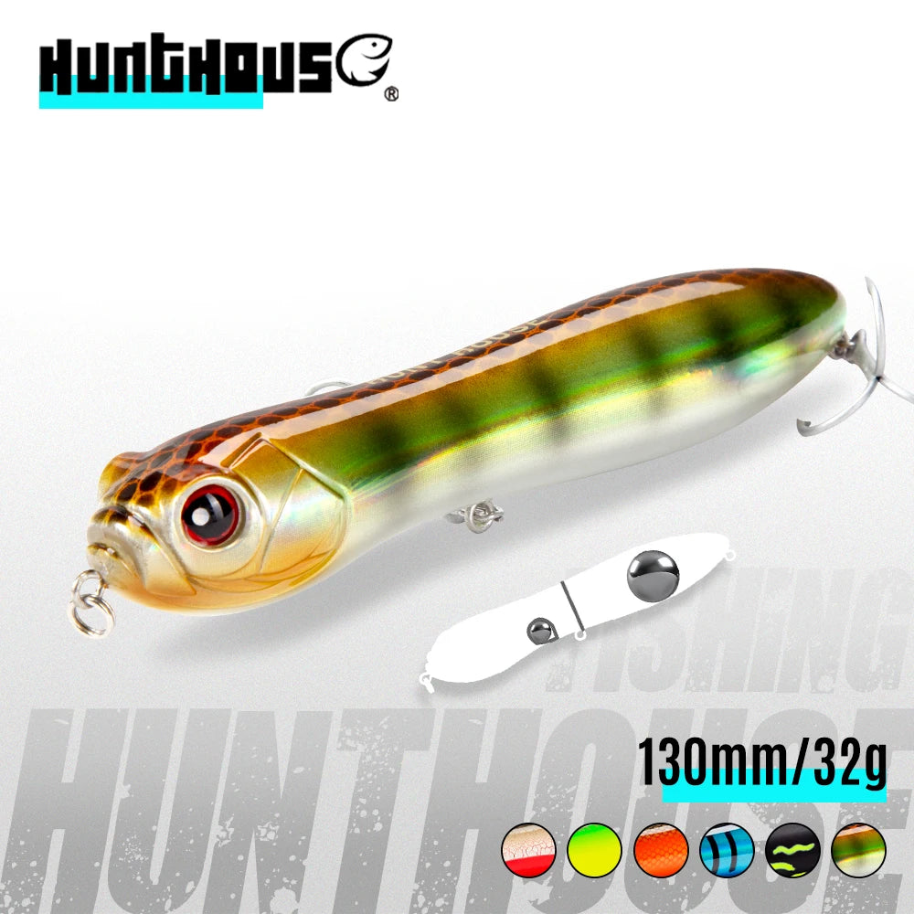 HuntHouse Trairao topwater lure Pencil lure long casting fishing for Bass Pike lure Crazy surface darter sound loud