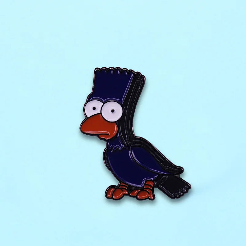 Bart Raven Enamel Pin Once upon a midnight dreary, while I pondered, weak and weary, Over many a quaint