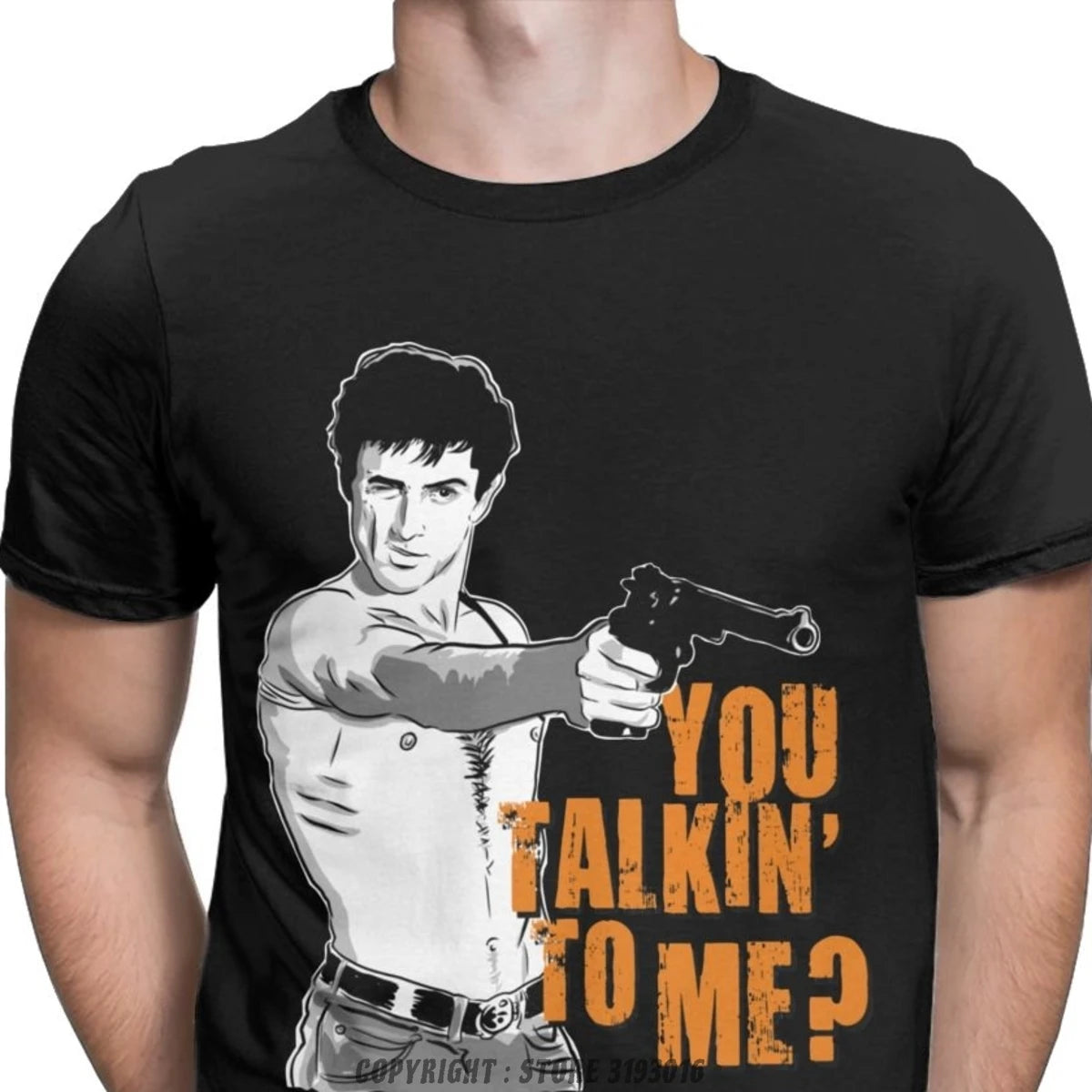 You Talkin' To Me Tshirts Men's Casual 3D T-Shirts Taxi Driver Robert De Niro Movie Christmas Tee Shirt Fast Ship Drop Ship
