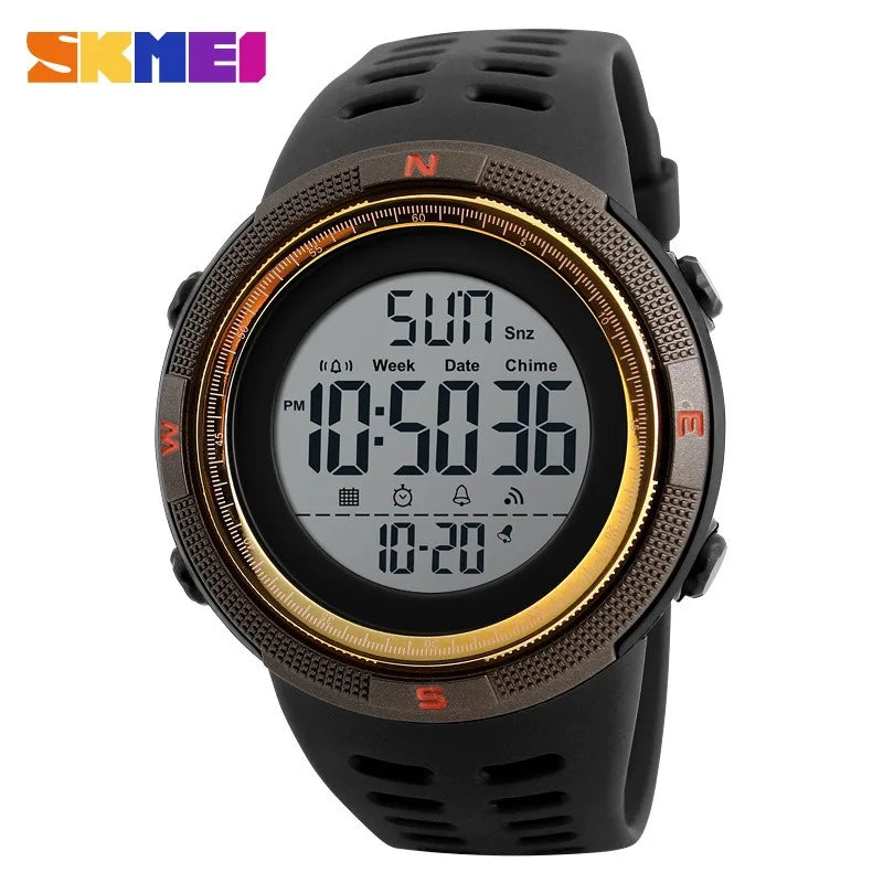 Fashion Mens Watches Pu Strap 48mm Digital Display Dial Quartz Watch Casual Business Wristwatches Designer Wristwatch