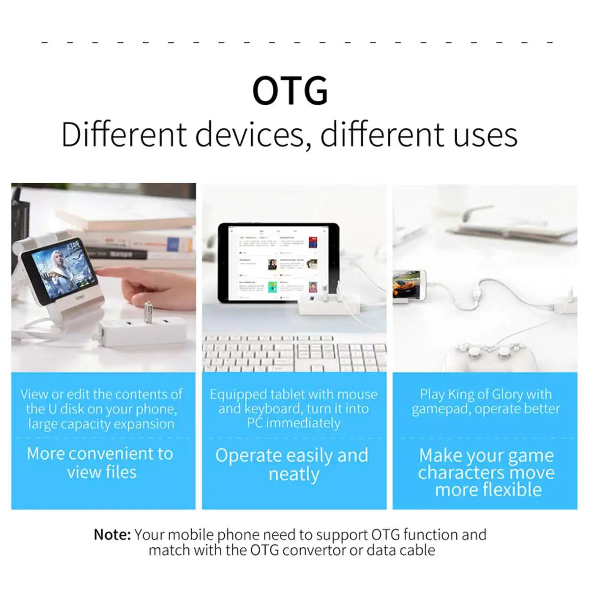 Orico USB 3.0 HUB 5Gbps Dock Station Usb Hub for Mouse Keyboard Compatible with MacBook Pro Air Laptop Desktop PC Splitter