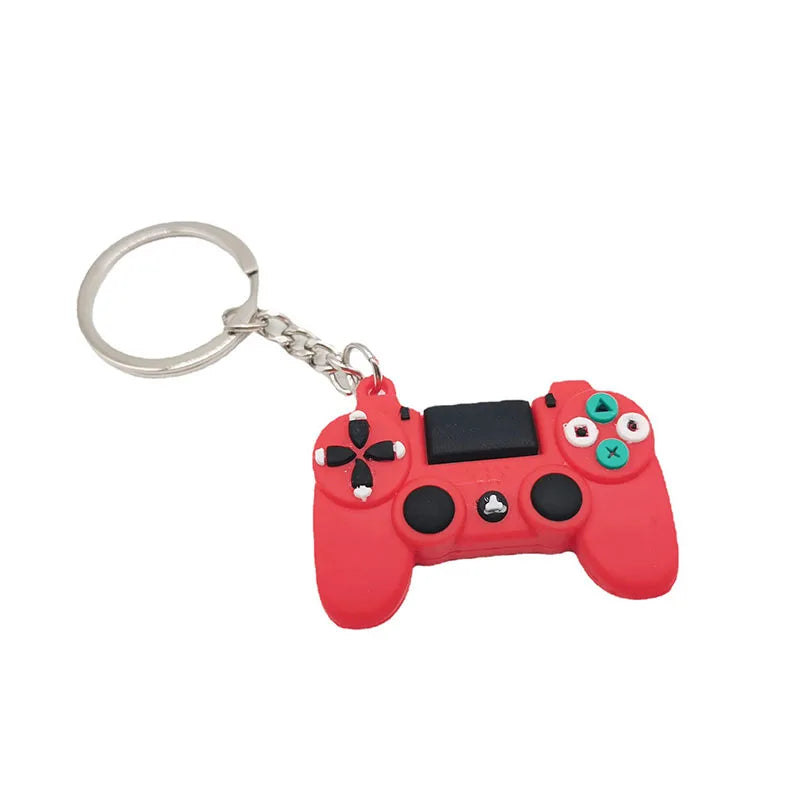 Cute PVC Game Machine Keychain Keyring Gamepad Joystick Key Chain PS4 Game Console Keychains Bag Car Hanging Key Ring