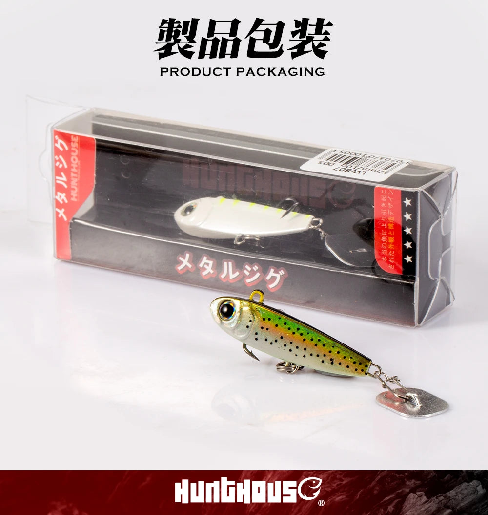 Hunthouse Violent tail 2.0 Jigging Lure Spoon Skining Bait Tackle Artificial 10g 18g 24g For Fishing Lure Pike Trout Tackle