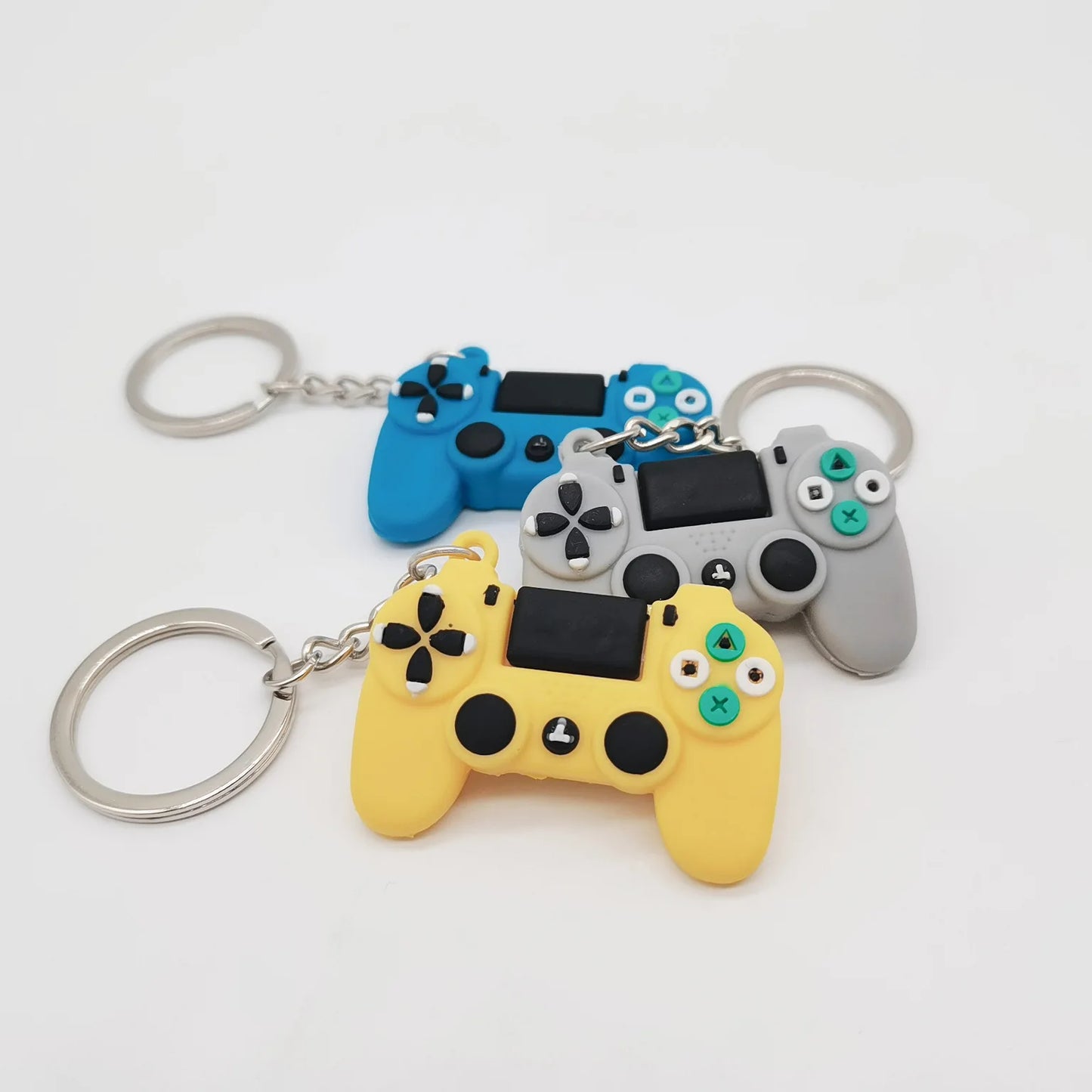 1PCS PVC Game Machine Keychain & Keyring Cute Gamepad Joystick Key Chain PS4 Game Console Jewelry Bag Car Hanging Accessories