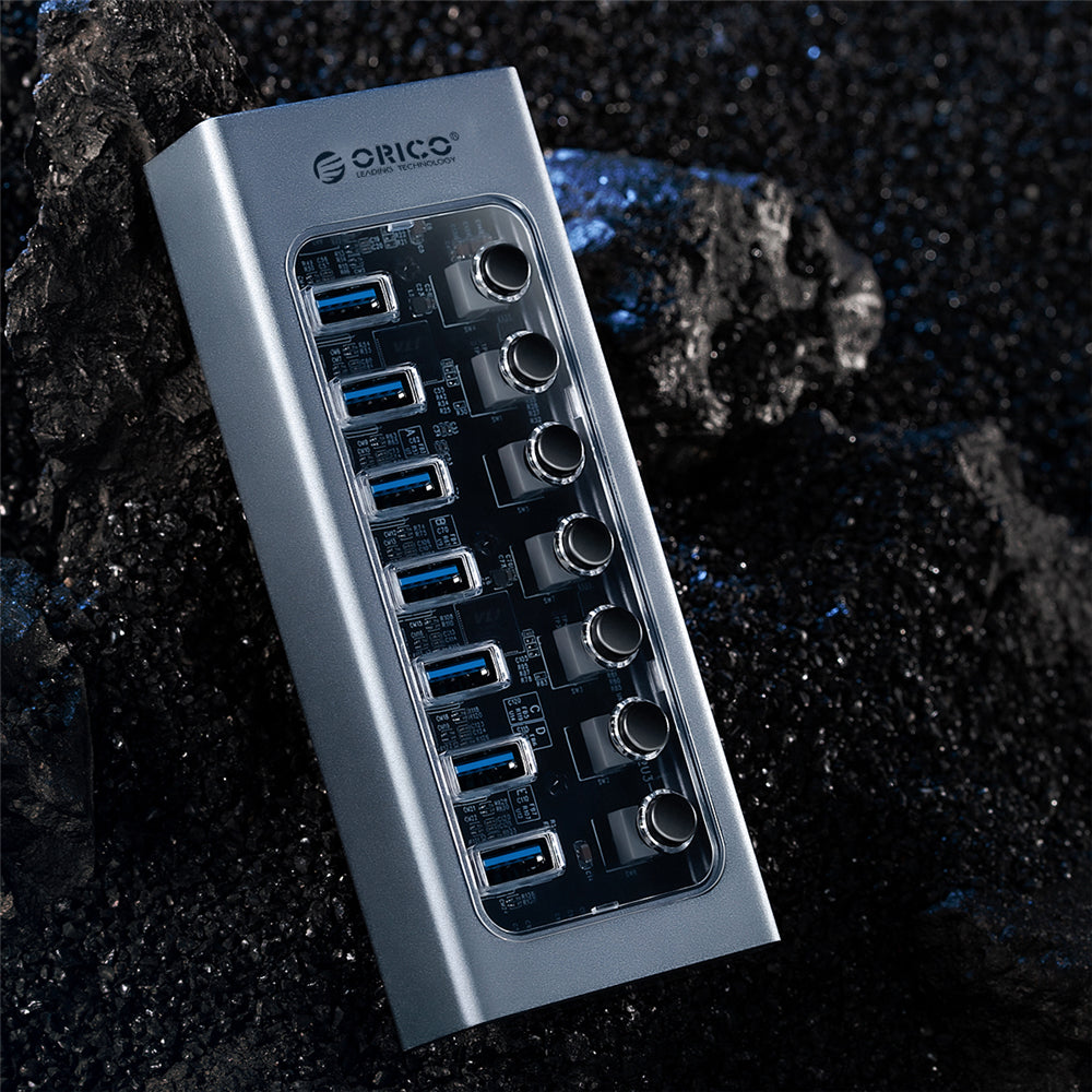 ORICO USB HUB USB 3.0 Hub Multi USB Splitter with QC Fast Charger 7/10/16 Port Multiple Expander USB 3.0 Hub with Switch for PC