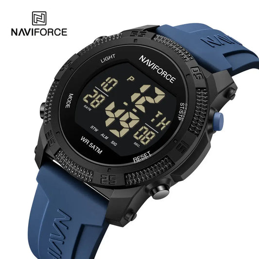 For 7104 Men's Watch Simple Fashion Casual Sports Stainless Steel Case 3ATM Waterproof Luminous Calendar Silicone Strap