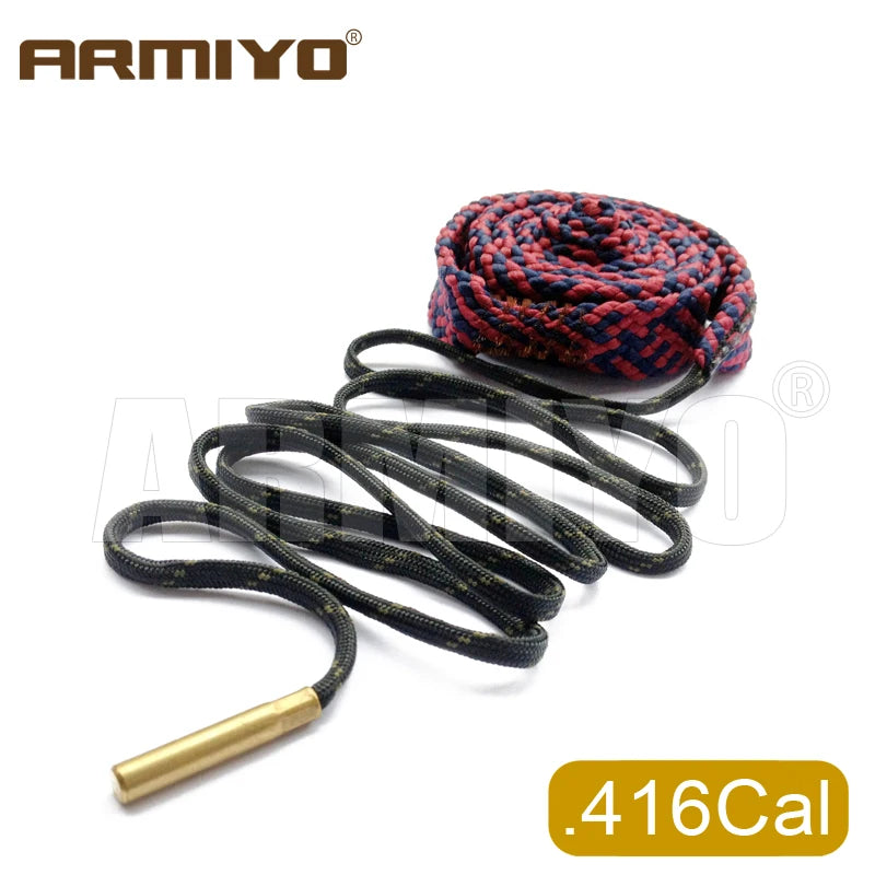 Armiyo .17Cal .22Cal .30Cal .38Cal .45Cal 12GA 20GA Barrel Cleaning Sling Bore Brush Clean Rope Hunting Accessories