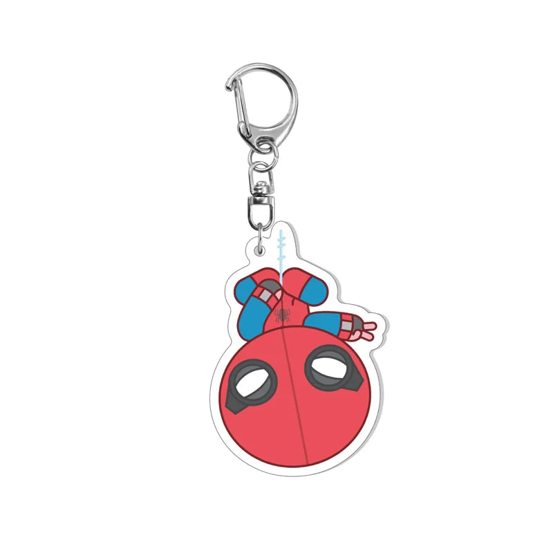 Marvel Avengers Cute Keychain Cartoon Iron Man Thor Hulk Captain America Car Keychain Kids Bag Pendant Keyring Friends Gift