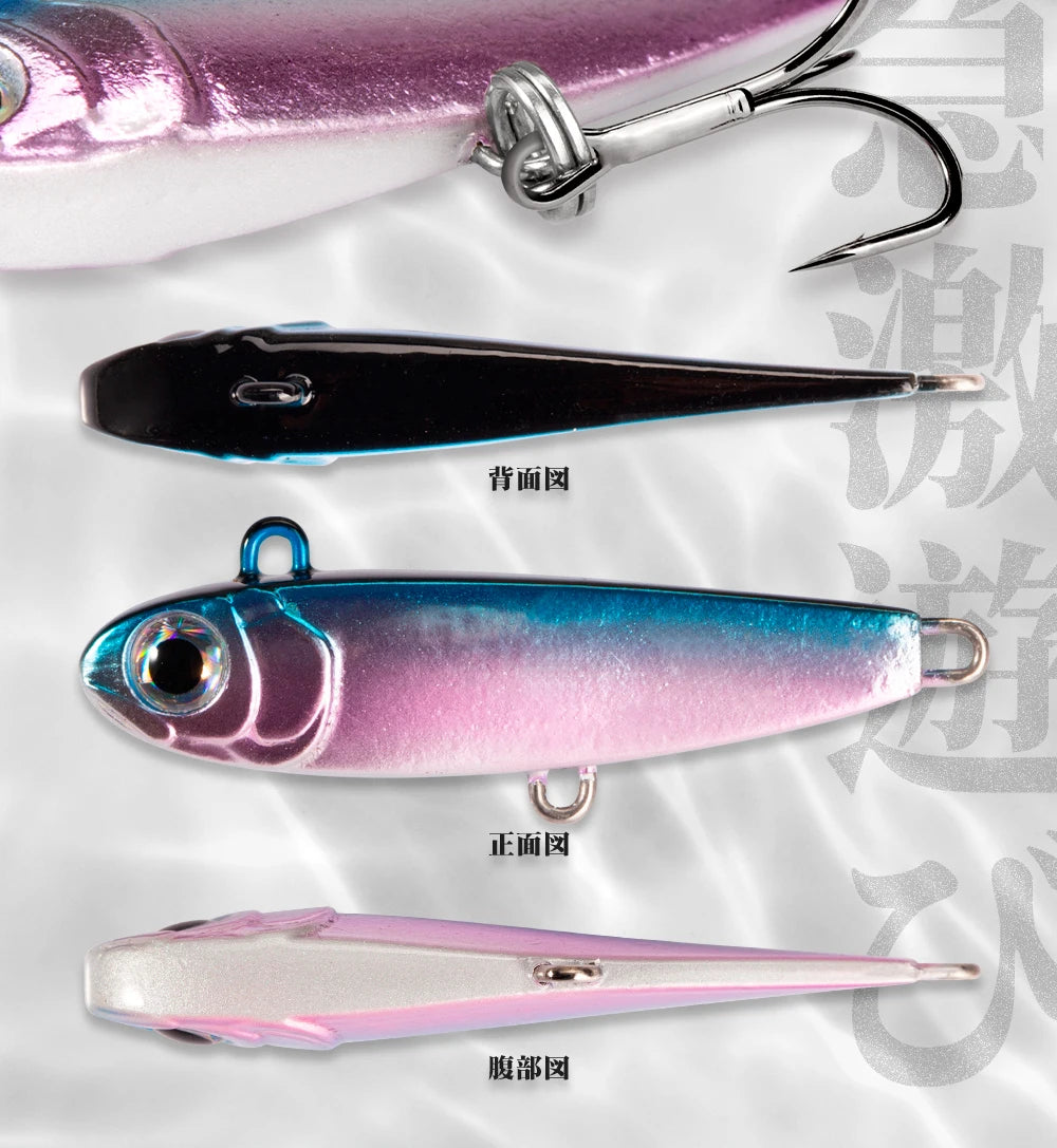 Hunthouse Violent tail 2.0 Jigging Lure Spoon Skining Bait Tackle Artificial 10g 18g 24g For Fishing Lure Pike Trout Tackle
