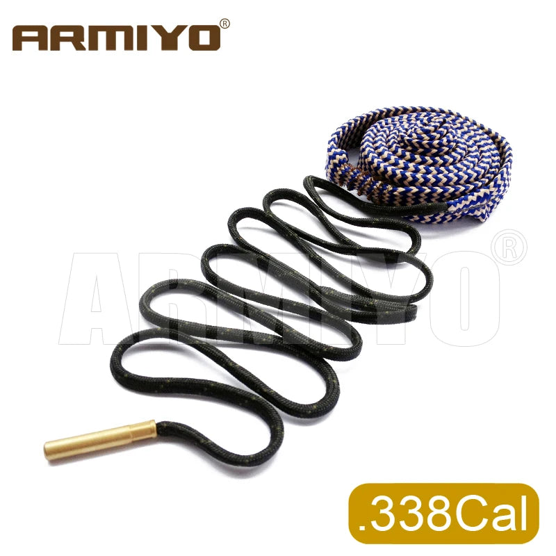 Armiyo .17Cal .22Cal .30Cal .38Cal .45Cal 12GA 20GA Barrel Cleaning Sling Bore Brush Clean Rope Hunting Accessories
