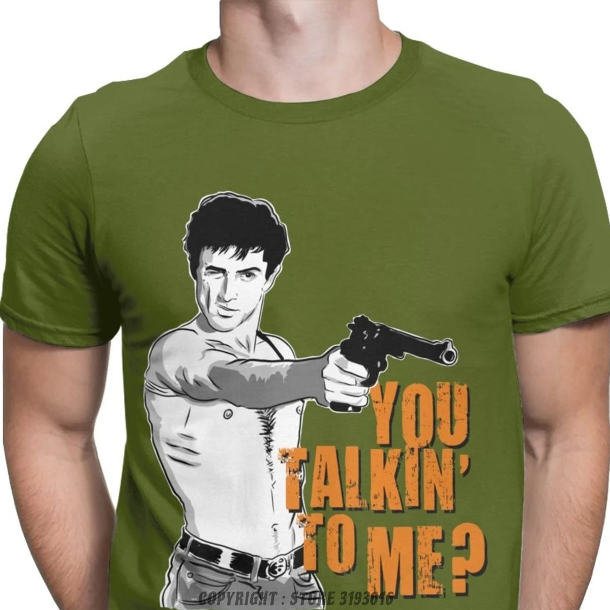 You Talkin' To Me Tshirts Men's Casual 3D T-Shirts Taxi Driver Robert De Niro Movie Christmas Tee Shirt Fast Ship Drop Ship