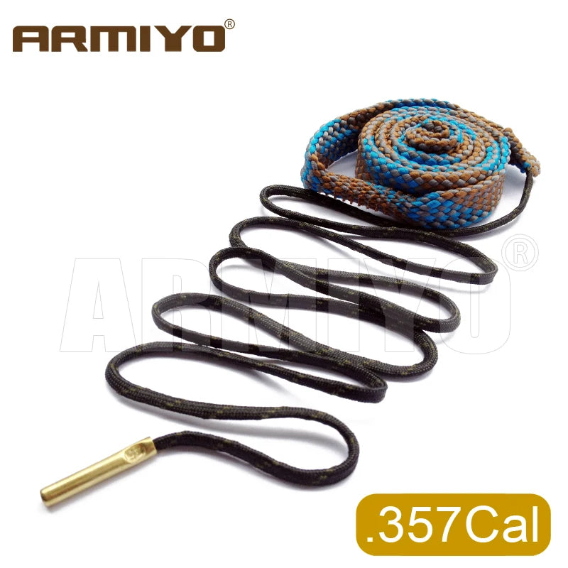Armiyo .17Cal .22Cal .30Cal .38Cal .45Cal 12GA 20GA Barrel Cleaning Sling Bore Brush Clean Rope Hunting Accessories
