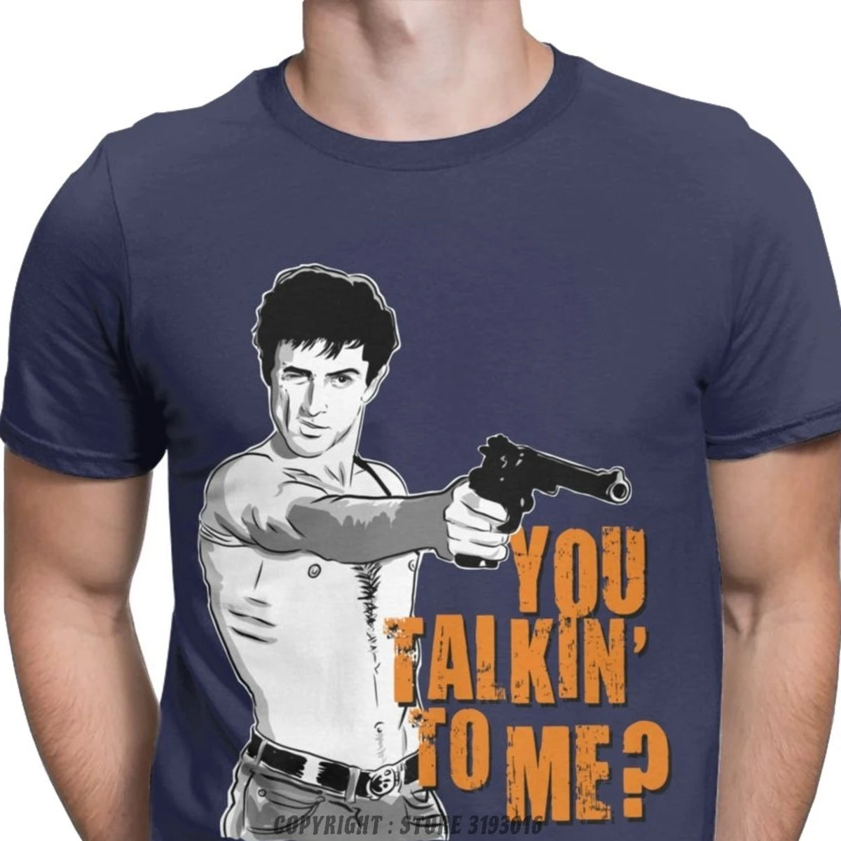 You Talkin' To Me Tshirts Men's Casual 3D T-Shirts Taxi Driver Robert De Niro Movie Christmas Tee Shirt Fast Ship Drop Ship