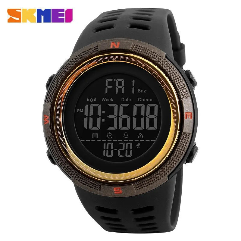 Fashion Mens Watches Pu Strap 48mm Digital Display Dial Quartz Watch Casual Business Wristwatches Designer Wristwatch