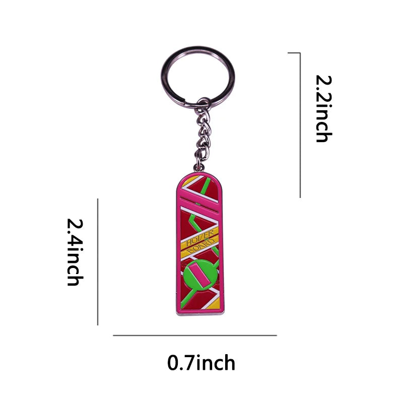 Back to The Future - Marty McFly Hoverboard Keychain Sci-fi Movie Fans Cool Fun Accessory