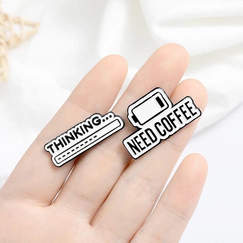 Science It's Like Magic But Real Enamel Pins Black Letters Energy Milk Coffee Magical Chemical Badge Pin Buckle Gift for Friends