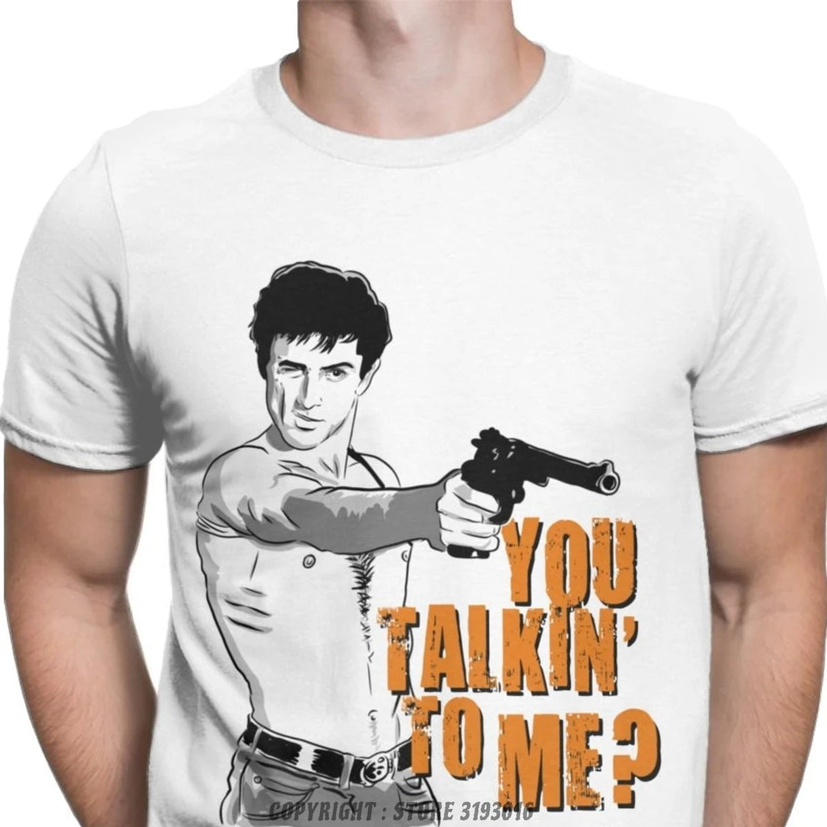 You Talkin' To Me Tshirts Men's Casual 3D T-Shirts Taxi Driver Robert De Niro Movie Christmas Tee Shirt Fast Ship Drop Ship