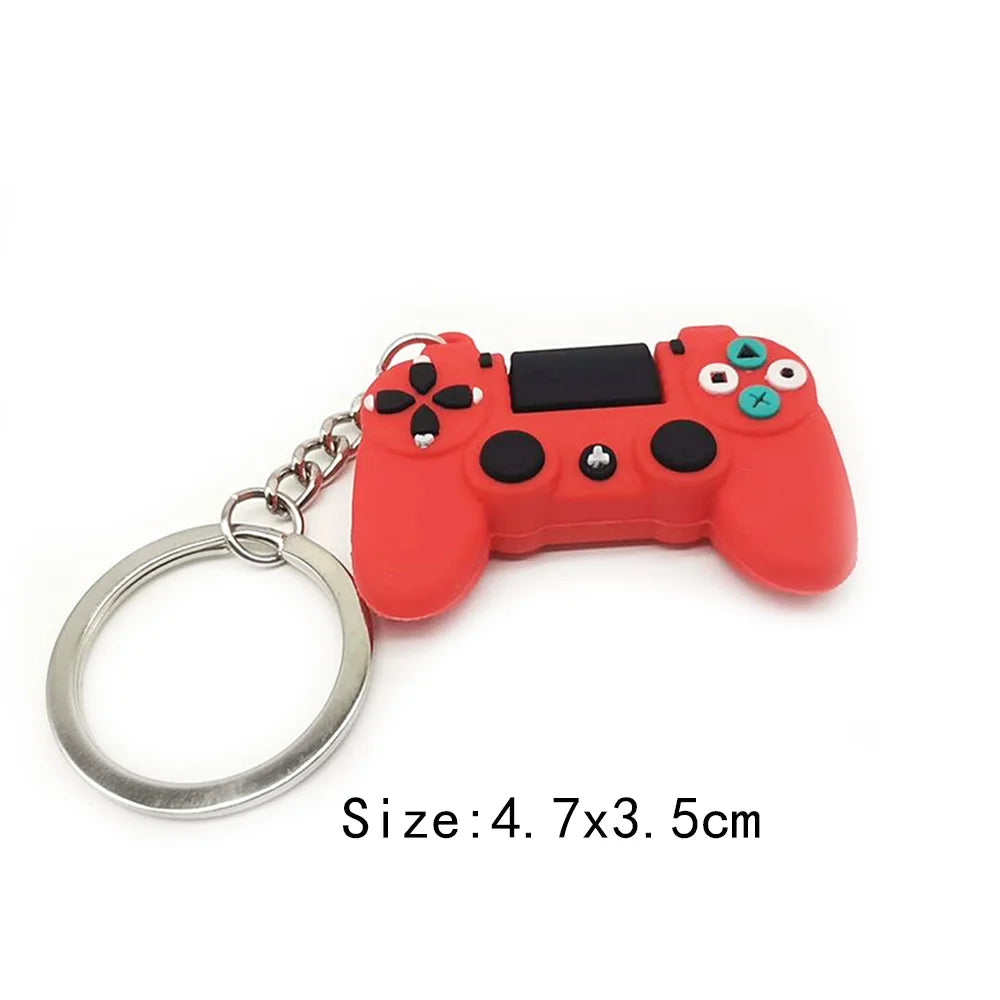 Cute PVC Game Machine Keychain Keyring Gamepad Joystick Key Chain PS4 Game Console Keychains Bag Car Hanging Key Ring