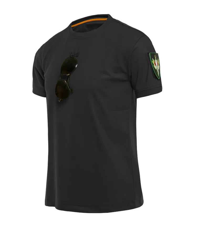 Tactical T-shirt Combat T Shirt Quick Dry Tees Men's Outdoor Hunting Camping Hiking O-Neck Lapel Short Sleeve