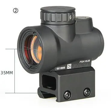 Tactical 1x Mini style red dot sight scope with high and Low picatinny rail mount base hunting shooting HK2-0105