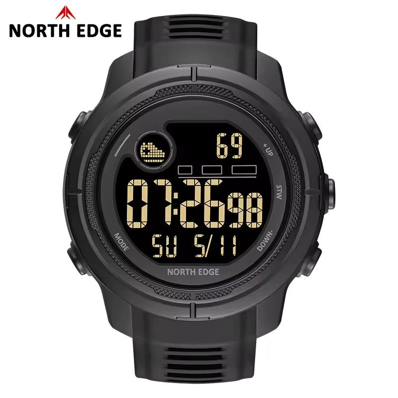 NORTH EDGE 2025 New MARS 5 Men's Digital LED Watch Waterproof 50M HR Luxury Smart Watch for Outdoor Sports for Men and Women