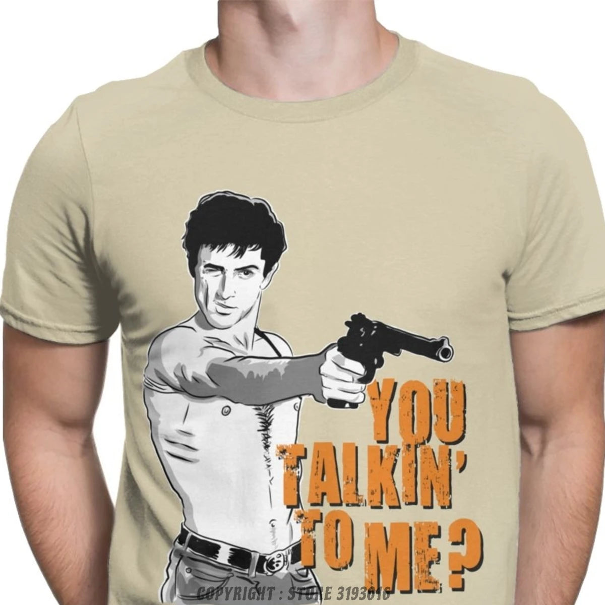 You Talkin' To Me Tshirts Men's Casual 3D T-Shirts Taxi Driver Robert De Niro Movie Christmas Tee Shirt Fast Ship Drop Ship