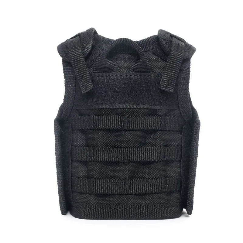 Tactical Beer Bottle Vest  Sports Mini Miniature Molle Vest Outdoor Upgraded Bottle Drink Set Adjustable Shoulder Straps