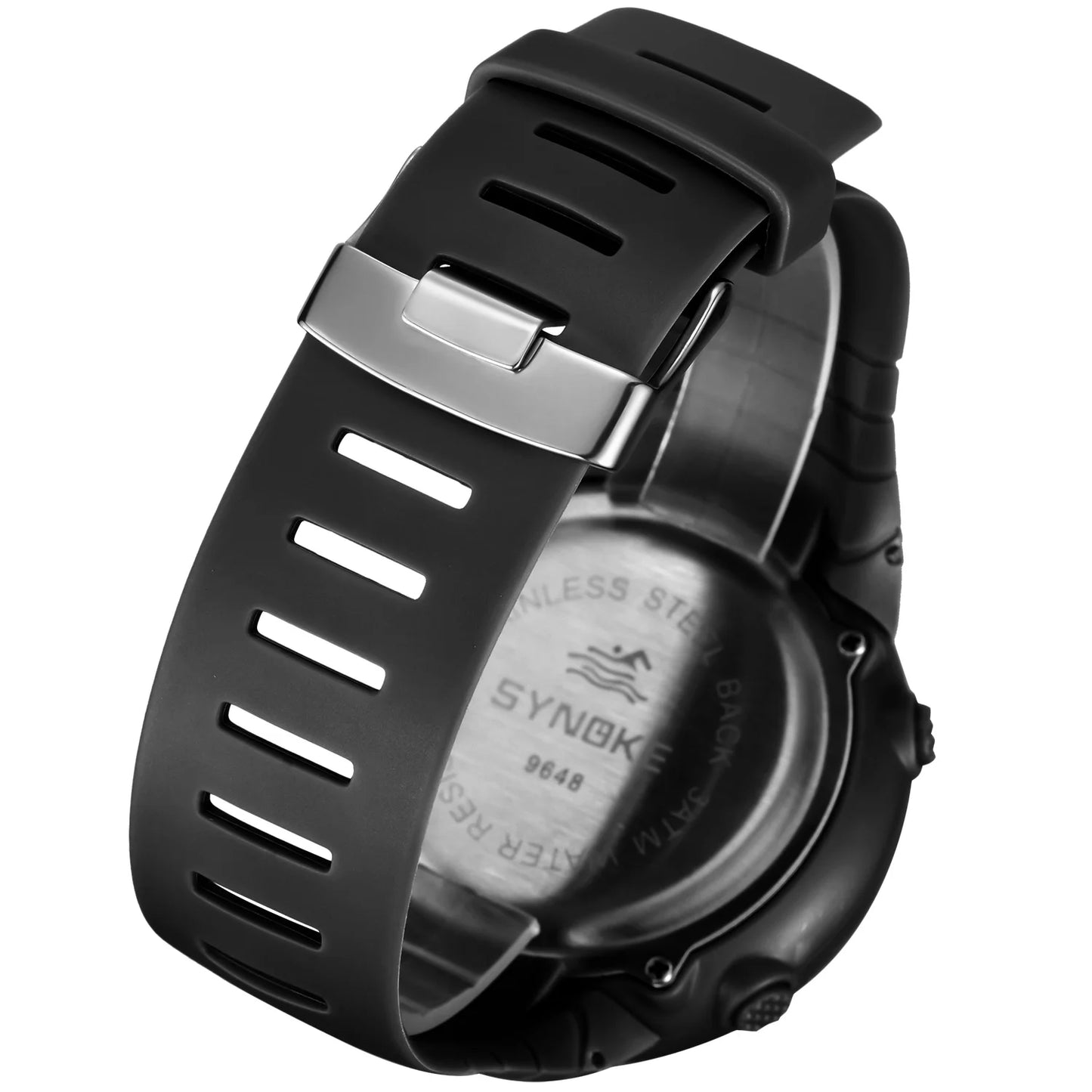 SYNOKE 9648 NEW High Quality Green Boys Digital Watch Stylish Silicone Strap Chronograph Luminous Simple Sports Wristwatch