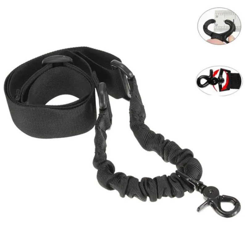 Tactical 1 One Single Point Bungee Rifle Gun Sling Strap Airsoft Military Hunting Universal Strap Heavy Duty Rifle Accessories