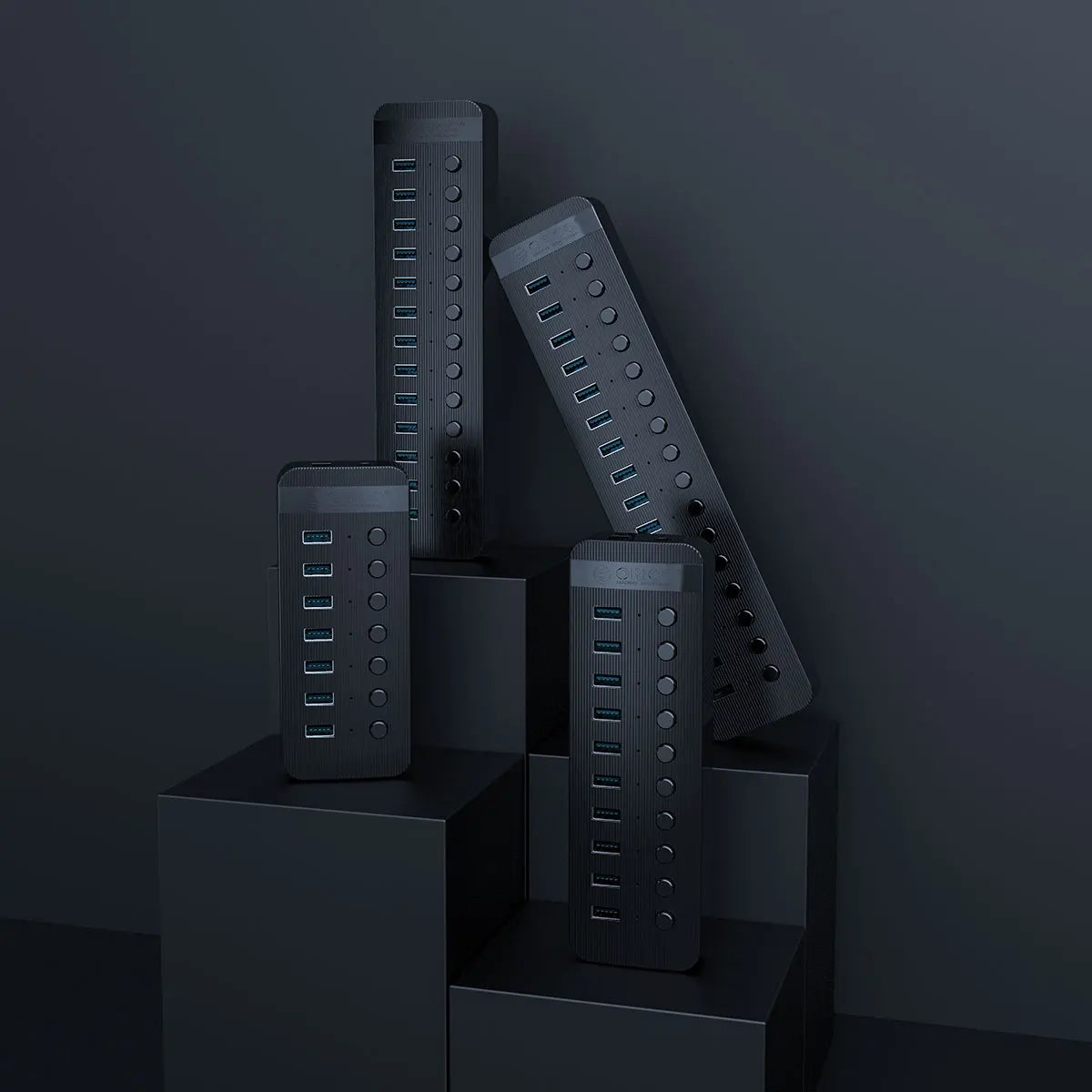 ORICO Industrial 7/10/13/16 Port USB 3.0 Hub Multiple Expander Socket Splitter On/Off Key Switch Dock USB Charger Power Adapter