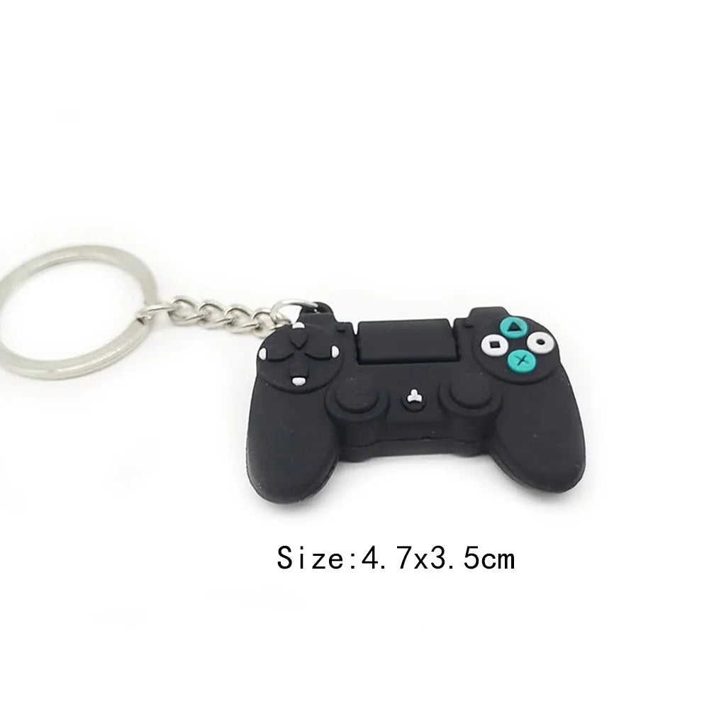 Cute PVC Game Machine Keychain Keyring Gamepad Joystick Key Chain PS4 Game Console Keychains Bag Car Hanging Key Ring