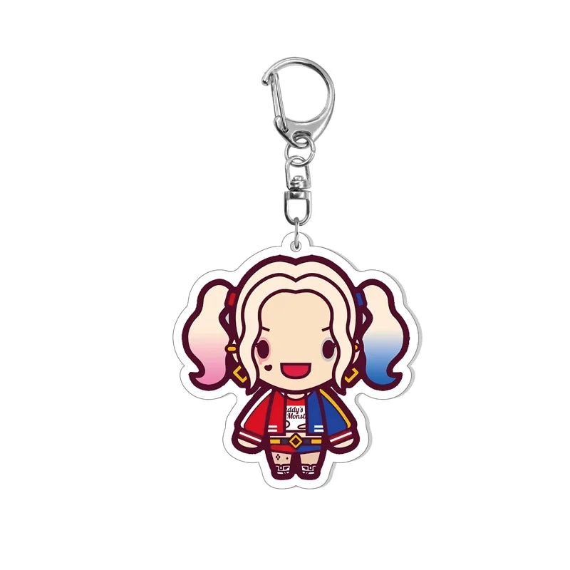 Marvel Avengers Cute Keychain Cartoon Iron Man Thor Hulk Captain America Car Keychain Kids Bag Pendant Keyring Friends Gift