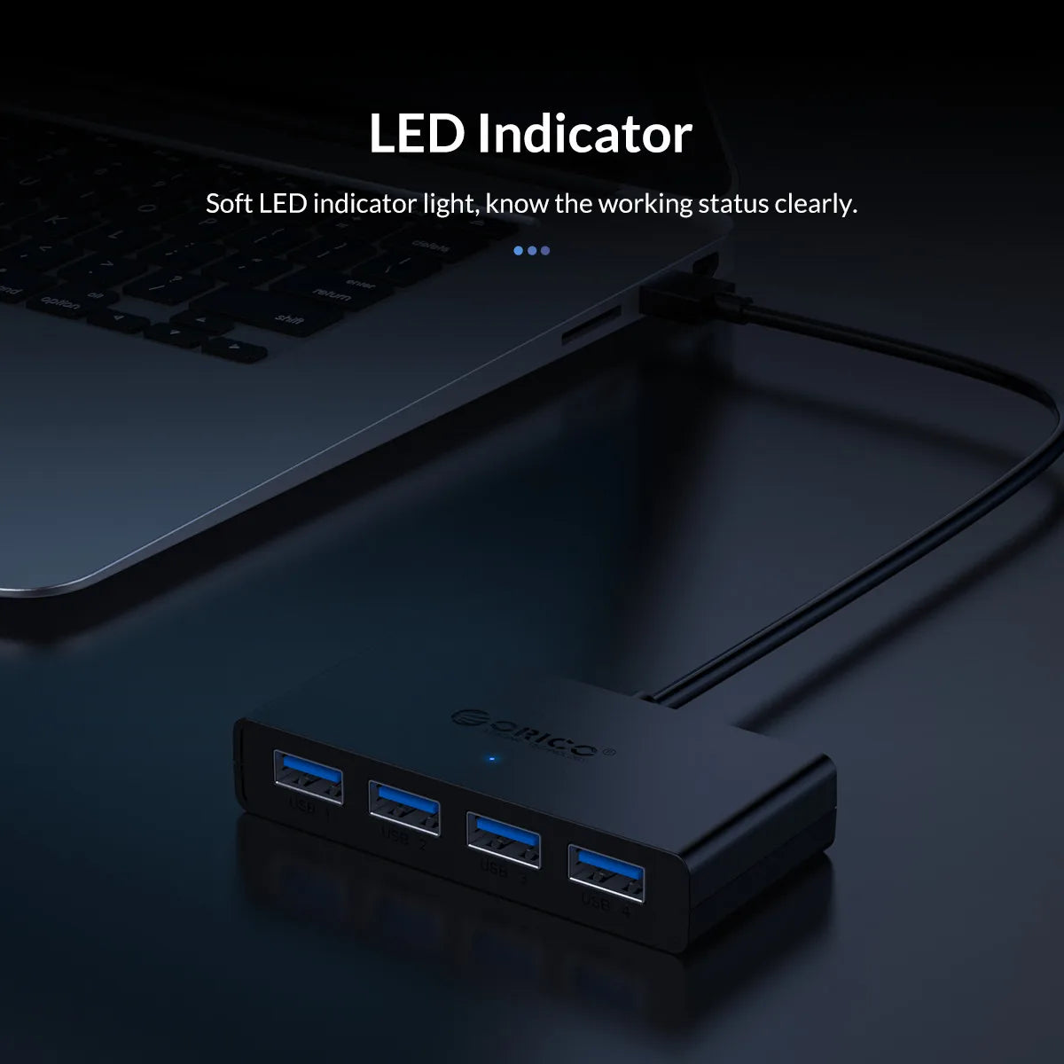 ORICO 4 Port USB 3.0 Splitter USB HUB With Micro USB Power Port Multiple High Speed OTG Adapter for Computer Laptop Accessories